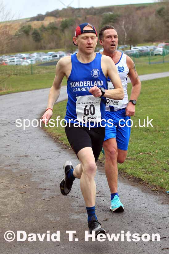 Senior Men and Veterans (Over 40s), 2023 NECAA Royal Signals Relays, Hetton le Hole, County Durham. Photo: David T. Hewitson/Sports for All Pics